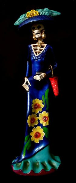 Ceramic Catrina with Parasol