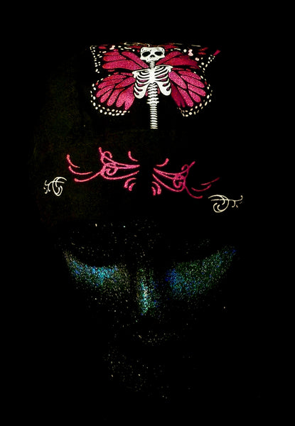 Head wrap with sugar skull motif II
