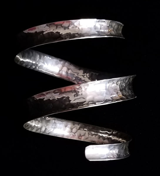 Hammered Silver Cuff Bracelet