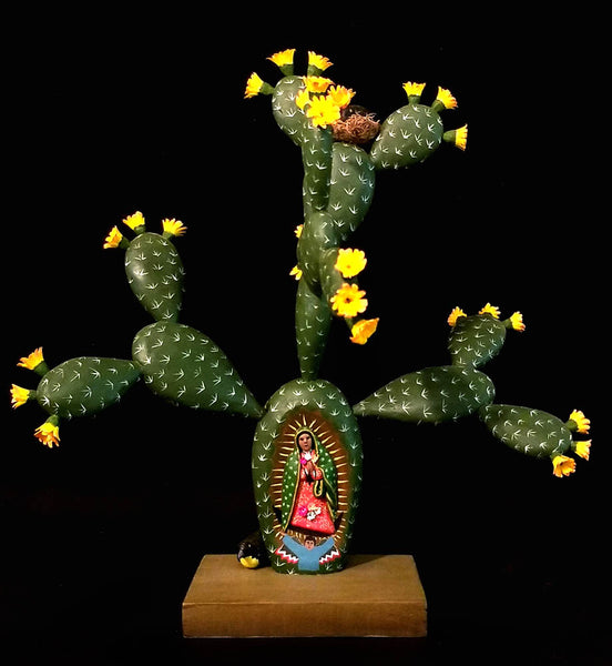 Cactus with Guadalupe and Birds